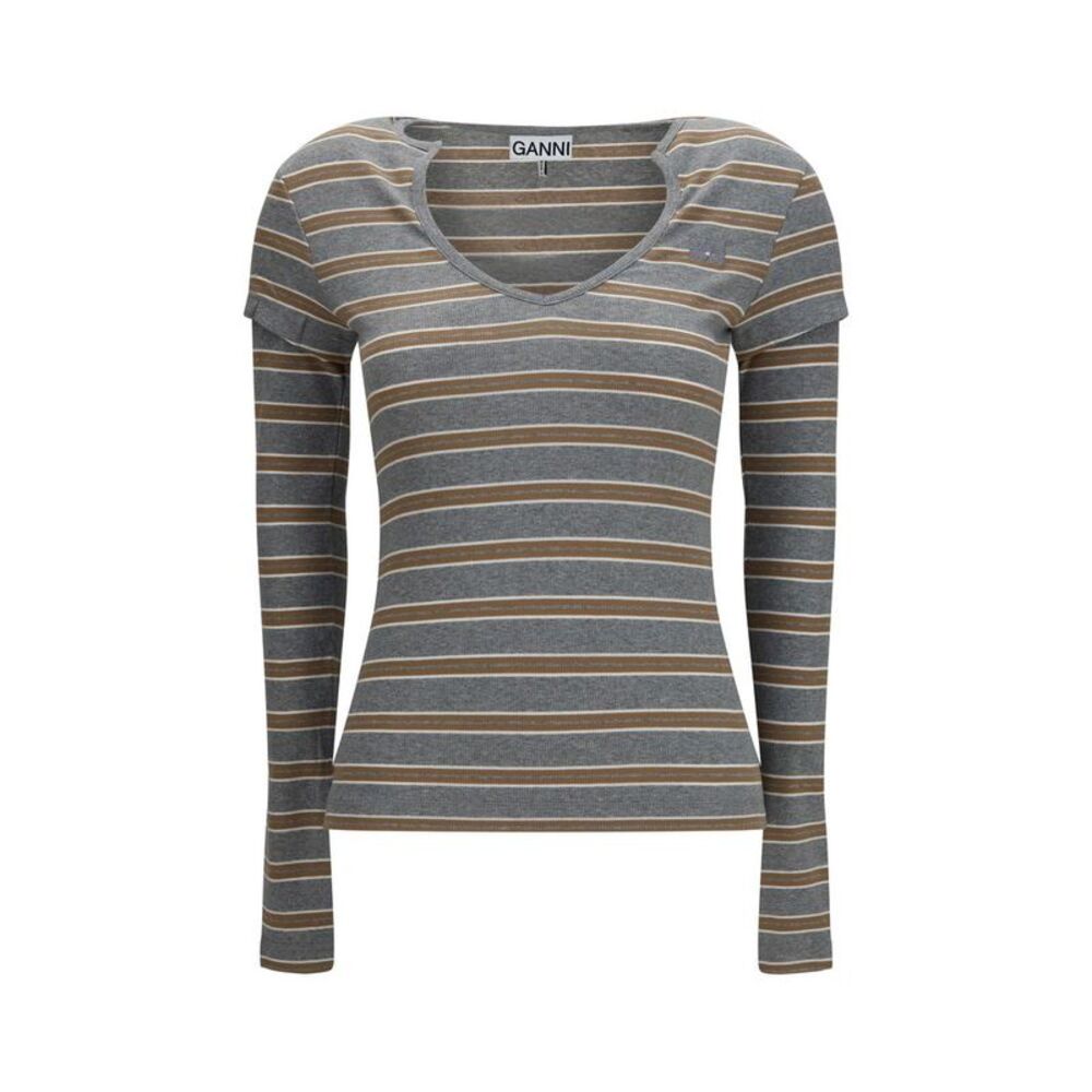 Ganni Gray Cotton Women's Sportswear